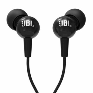 אוזניות שחורות עם מיקרופון JBL C100SI