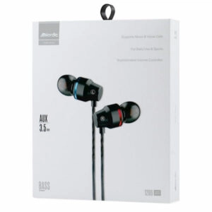אוזניות סיליקון בצבע שחור Aux Premium A10 מבית Nordic