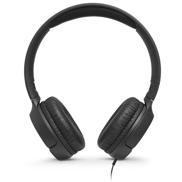 אוזניות JBL Tune 500 עם מיקרופון מובנה וצליל נקי שחור