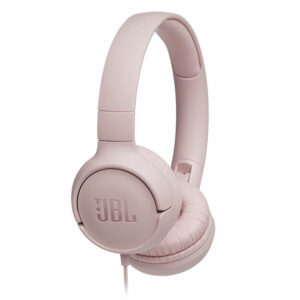 אוזניות JBL Tune 500 עם מיקרופון מובנה וצליל נקי ורוד