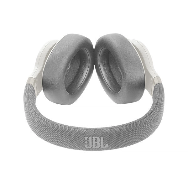 אוזניות JBL E65BTNC קשת אלחוטיות עם בס עוצמתי וסינון רעשים לבן