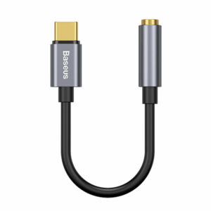 מתאם אוזניות ומוזיקה מ-USB-C לחיבור 3.5 מ"מ Baseus אפור