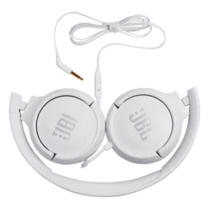 אוזניות קשת JBL Tune 500 לבנות | מיקרופון מובנה וצליל נקי