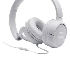 אוזניות קשת JBL Tune 500 לבנות | מיקרופון מובנה וצליל נקי