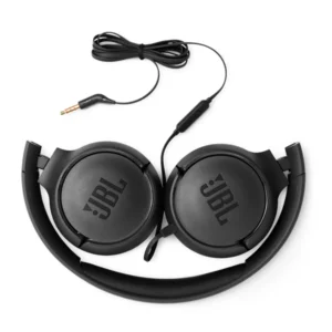 אוזניות קשת JBL Tune 500 שחורות | מיקרופון מובנה וצליל נקי