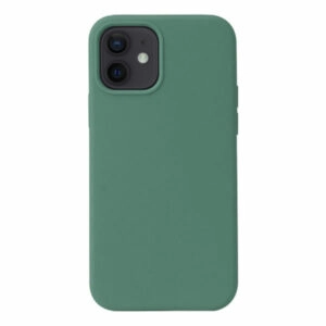 כיסוי לאייפון 12 ירוק כהה סיליקון עם מגע קטיפה