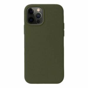 כיסוי לאייפון 12 פרו ירוק סיליקון עם מגע קטיפה