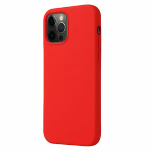 כיסוי לאייפון 12 פרו אדום סיליקון עם מגע קטיפה