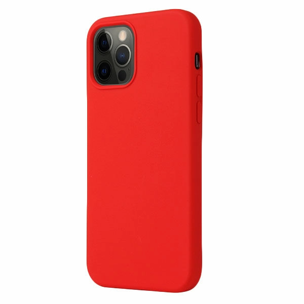 כיסוי לאייפון 12 פרו אדום סיליקון עם מגע קטיפה