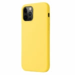 כיסוי לאייפון 12 פרו צהוב סיליקון עם מגע קטיפה