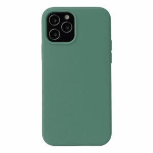 כיסוי לאייפון 12 פרו ירוק כהה סיליקון עם מגע קטיפה