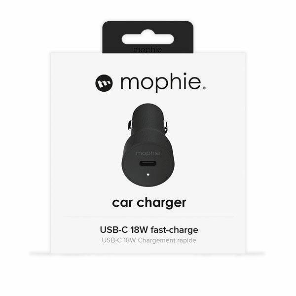 מטען מהיר לרכב בעל יציאת USB-C בהספק 18 וואט Mophie