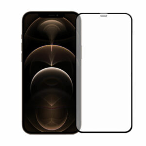 מגן זכוכית Full Cover שחור לאייפון 12 פרו מקס מכסה את כל המסך