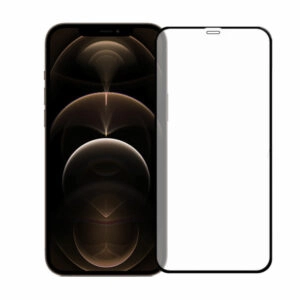 מגן זכוכית Full Cover שחור לאייפון 12 פרו מקס מכסה את כל המסך