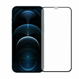 מגן זכוכית Full Cover שחור לאייפון 12 פרו מכסה את כל המסך
