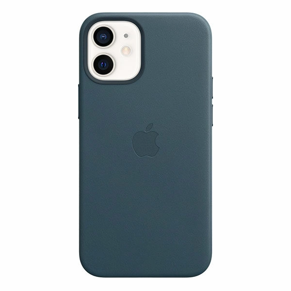 כיסוי עור מקורי לאייפון 12 מיני כחול תומך MagSafe