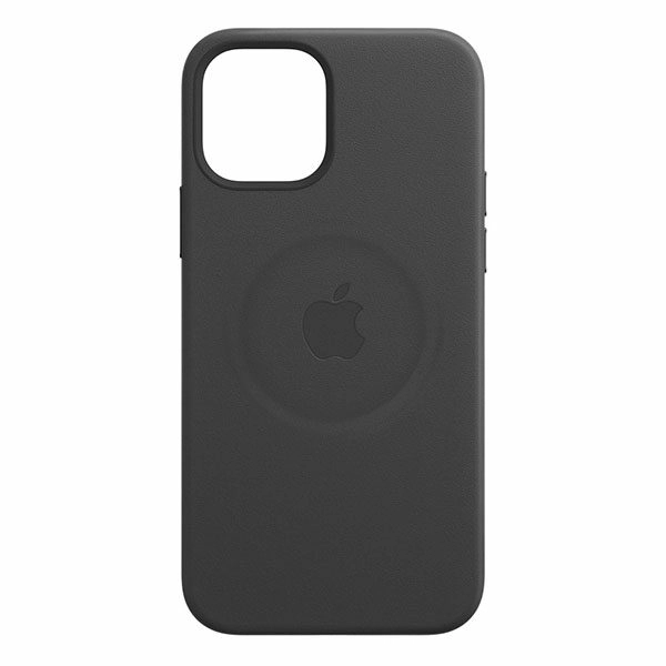 כיסוי עור מקורי לאייפון 12 מיני שחור תומך MagSafe