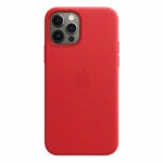 כיסוי עור מקורי לאייפון 12 פרו אדום Product RED תומך MagSafe