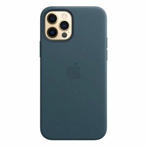 כיסוי עור מקורי לאייפון 12 פרו כחול תומך MagSafe