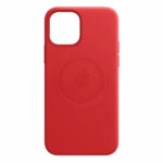 כיסוי עור מקורי לאייפון 12 פרו מקס אדום Product RED תומך MagSafe
