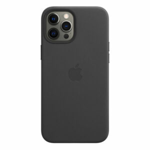 כיסוי עור מקורי לאייפון 12 פרו מקס שחור תומך MagSafe