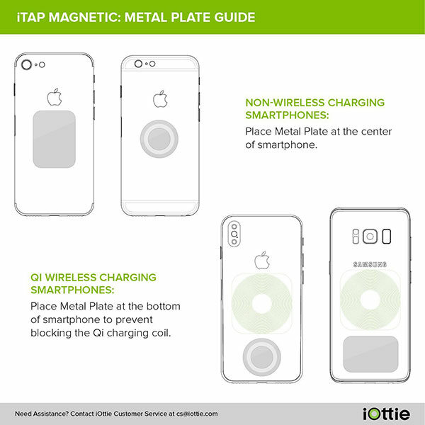 מעמד מגנטי אוניברסלי לרכב עם הדבקת ג'ל ייחודית iOttie iTap Magnetic