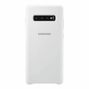 כיסוי סיליקון רך ונעים לגלקסי S10 פלוס מקורי לבן Samsung Silicone Cover
