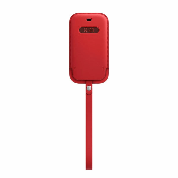 כיסוי ארנק עור מקורי לאייפון 12 מיני אדום Product RED תומך MagSafe
