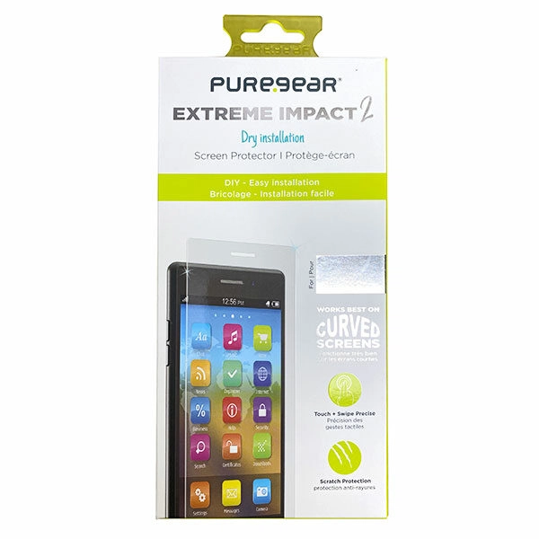 מגן מסך לאייפון 7 סיליקון חזק עם ערכת הדבקה PureGear