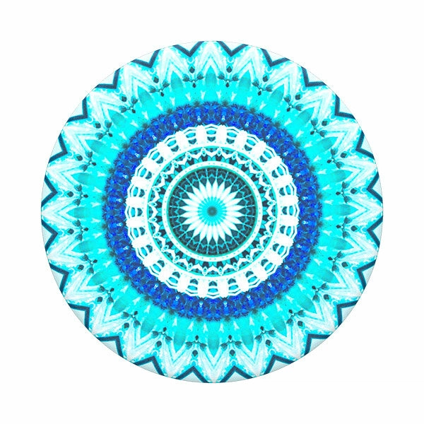 פופסוקט תופסן לסמארטפון מנדלה כחולה PopSocket Blue Floral Mandala