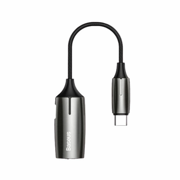 מפצל טעינה ואוזניות USB Type C איכותי Baseus 2-in-1 Adapter
