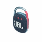 רמקול JBL Clip 4 כחול ורוד עם תופסן משודרג וסאונד חזק