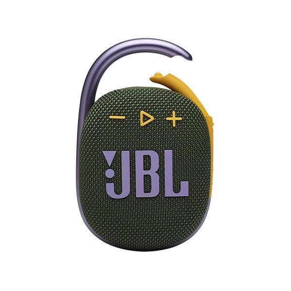 רמקול JBL Clip 4 ירוק עם תופסן משודרג וסאונד חזק