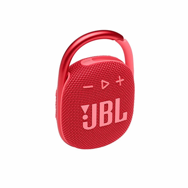רמקול JBL Clip 4 אדום עם תופסן משודרג וסאונד חזק