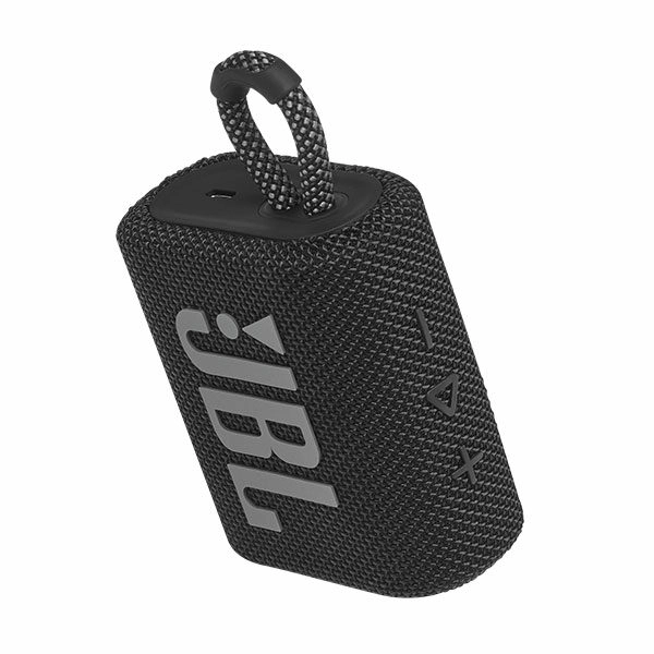 רמקול JBL GO 3 שחור עם מבנה קומפקטי וסאונד עוצמתי יבואן רשמי