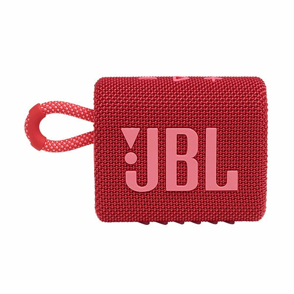רמקול JBL GO 3 אדום עם מבנה קומפקטי וסאונד עוצמתי יבואן רשמי