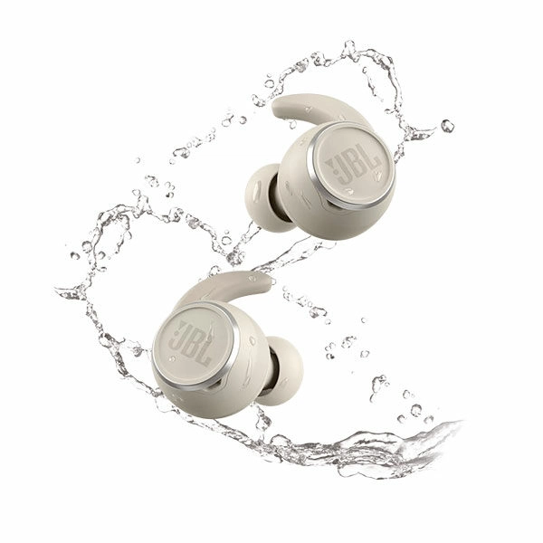 אוזניות ספורט אלחוטיות JBL Reflect Mini NC לבן עם סינון רעשים ועמידות למים
