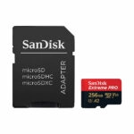 כרטיס זיכרון 256 גיגה מהיר עם מתאם Sandisk Extreme Pro