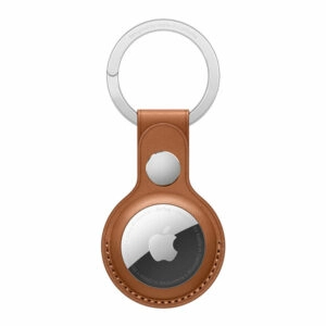 כיסוי מקורי ל AirTag מחזיק מפתחות עור AirTag Leather Key Ring
