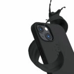 כיסוי לאייפון 13 סיליקון שחור עם מגע קטיפה