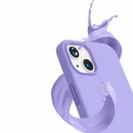 כיסוי לאייפון 13 סיליקון סגול עם מגע קטיפה