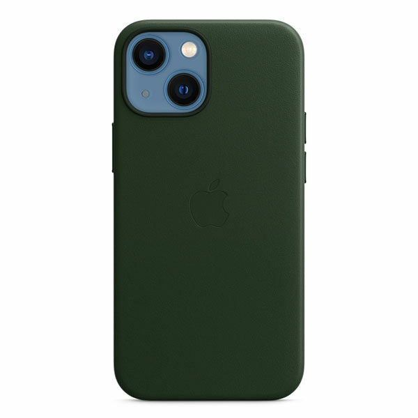 כיסוי לאייפון 13 מיני מקורי עור ירוק סקויה תומך MagSafe