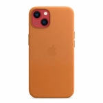 כיסוי לאייפון 13 מקורי חום זהוב עור תומך MagSafe