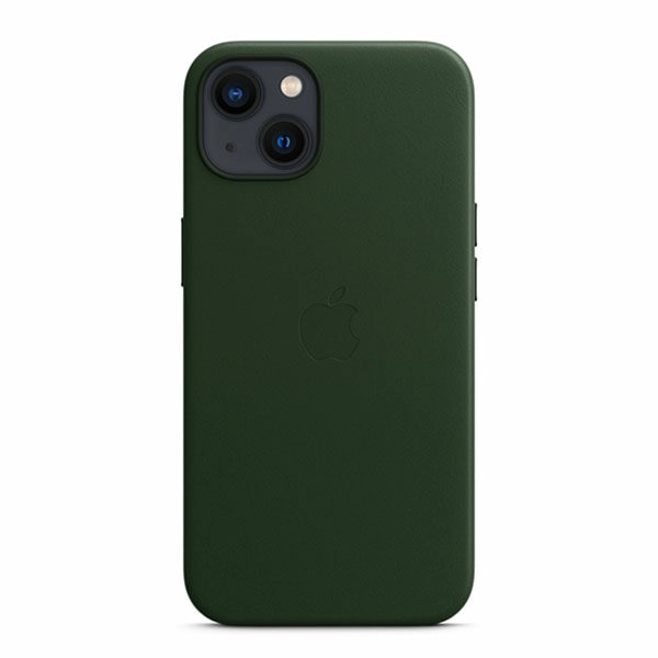 כיסוי לאייפון 13 מקורי עור ירוק סקויה תומך MagSafe