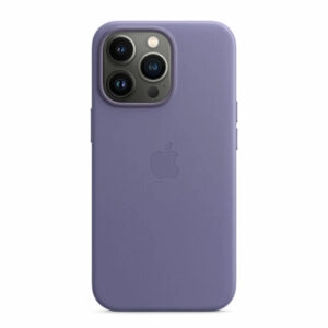 כיסוי לאייפון 13 פרו מקורי עור סגול ויסטריה תומך MagSafe
