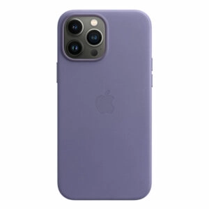 כיסוי לאייפון 13 פרו מקס מקורי עור סגול ויסטריה תומך MagSafe