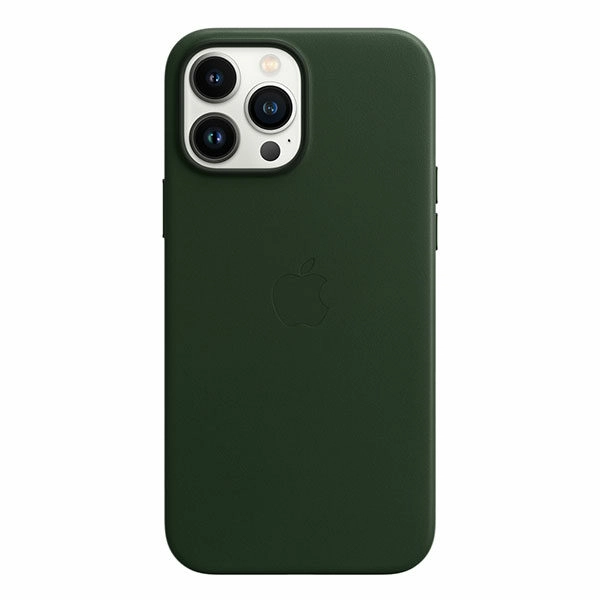 כיסוי לאייפון 13 פרו מקס מקורי עור ירוק סקויה תומך MagSafe
