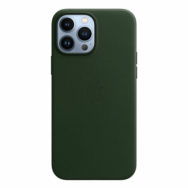 כיסוי לאייפון 13 פרו מקס מקורי עור ירוק סקויה תומך MagSafe