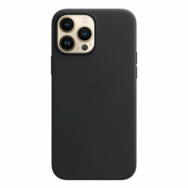 כיסוי לאייפון 13 פרו מקס מקורי עור שחור חצות תומך MagSafe