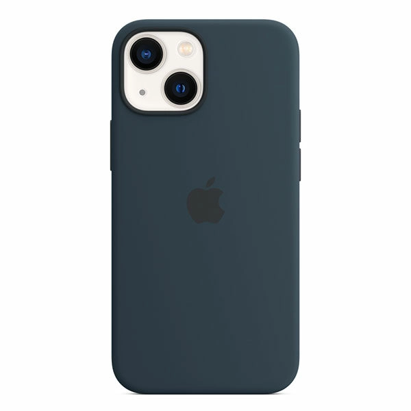 כיסוי לאייפון 13 מיני מקורי כחול תהום סיליקון תומך MagSafe